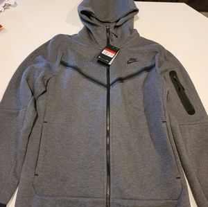 Nike Tech Fleece Zip Up Hoodie Carbon Gray New With Tags